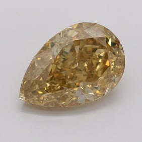 1.54 ct, Brn. Yellow Orange/VS1, Pear cut GIA Natural Diamond