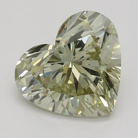 1.30 ct, Brown Green Yellow/VVS2, Heart cut GIA Natural Diamond