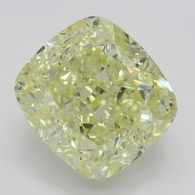 3.15 ct, Lt. Yellow/VVS2, Cushion cut GIA Natural Diamond
