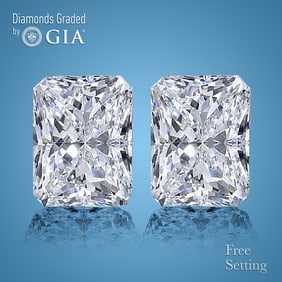 5.01 ct Radiant cut GIA Graded Natural Diamond Pair