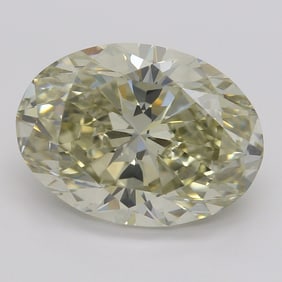 4.02 ct, Fancy Brn. Green Yellow/SI1, Oval cut GIA Diamond