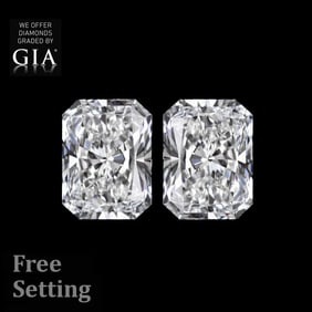 5.01 ct Radiant cut GIA Graded Natural Diamond Pair