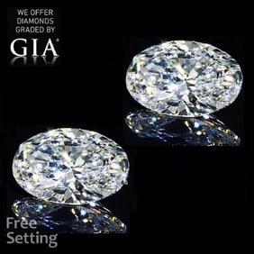 5.00 ct Oval cut GIA Graded Natural Diamond Pair