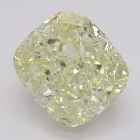 5.08 ct, Fancy Lt. Yellow/VVS1, Cushion cut GIA Diamond