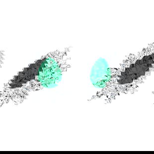 18K White Gold 3.06 tcw Natural Diamond Earrings: Gold Type: 18K White Gold   Approximate Total Gold Weight (gm): 3.33   Natural Diamond Shape(s): Round/Emerald/Marquise   Total Natural Diamond Weight: 3.06 carat   No. of Natural Diamonds: 36   Color
