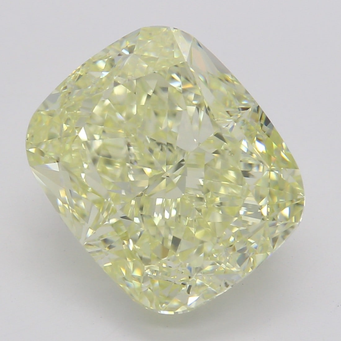 5.03 ct, Fancy Lt. Yellow/VVS2, Cushion cut GIA Diamond: Click here to view HD 360 Spinning Image GIA G