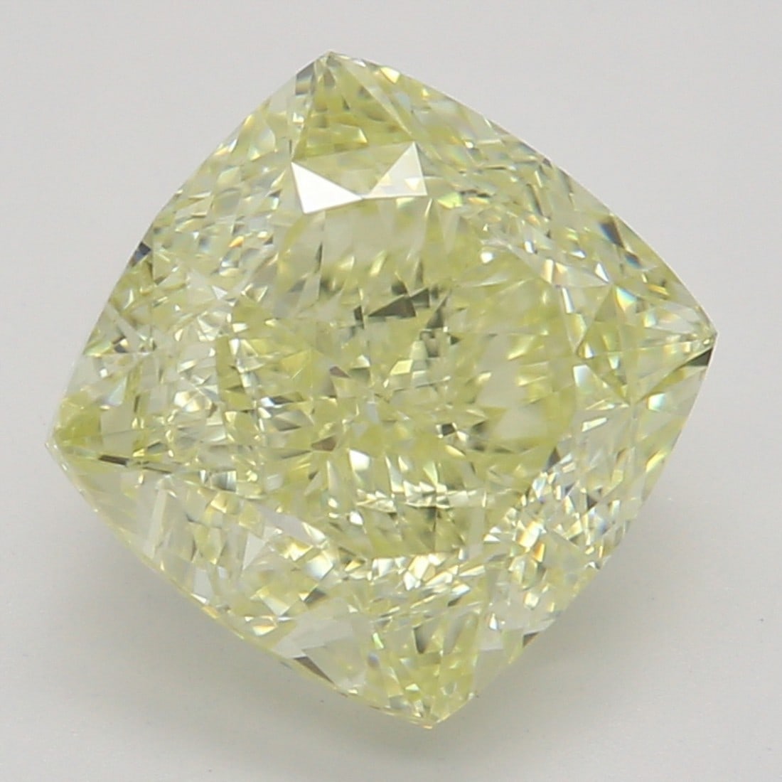 2.03 ct, Fancy Lt. Yellow/VVS2, Cushion cut GIA Diamond: Click here to view HD 360 Spinning Image GIA G