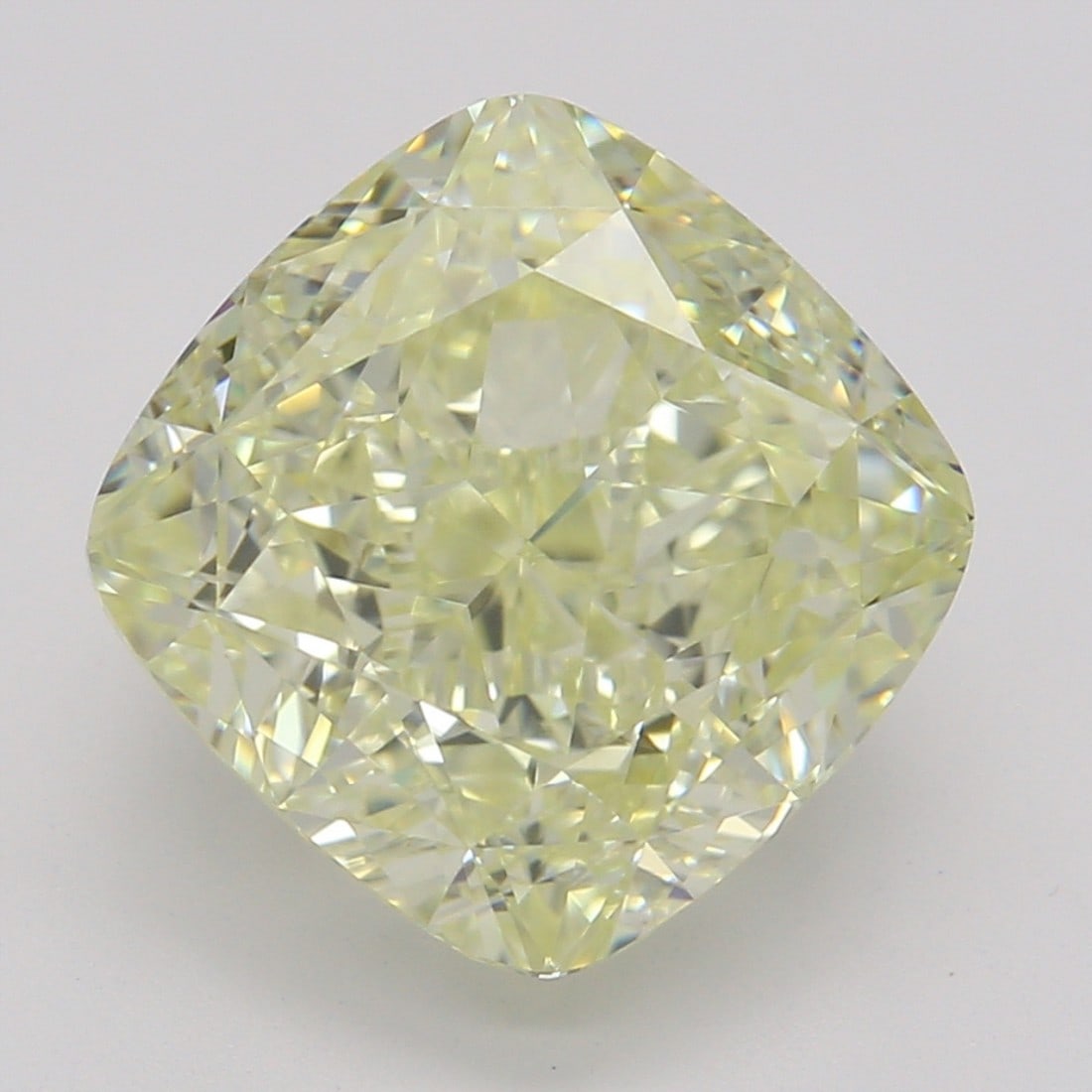 3.01 ct, Fancy Lt. Yellow/VVS2, Cushion cut GIA Diamond: Click here to view HD 360 Spinning Image GIA G