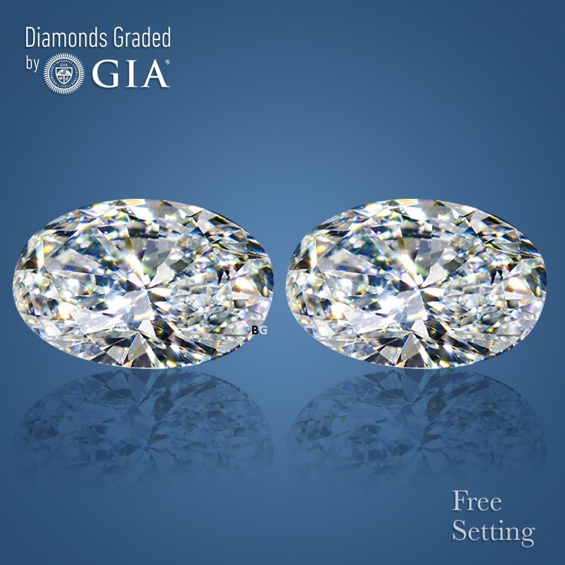 5.00 ct Oval cut GIA Graded Natural Diamond Pair: 1) Click here to view HD 360 Spinning Image