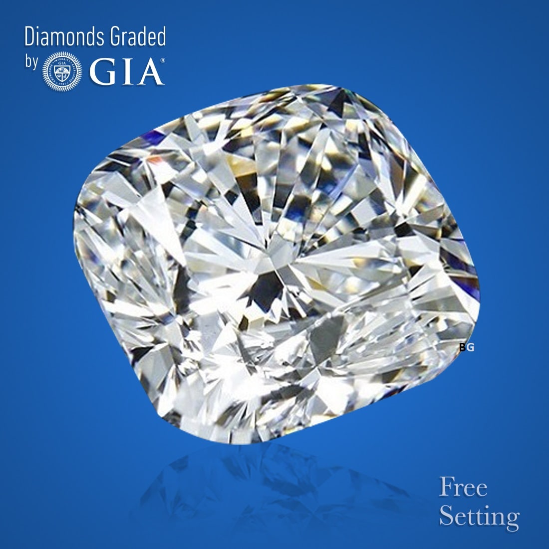 2.51 ct, Color E/VS1, Cushion cut GIA Natural Diamond: Click here to view HD 360 Spinning Image GIA G