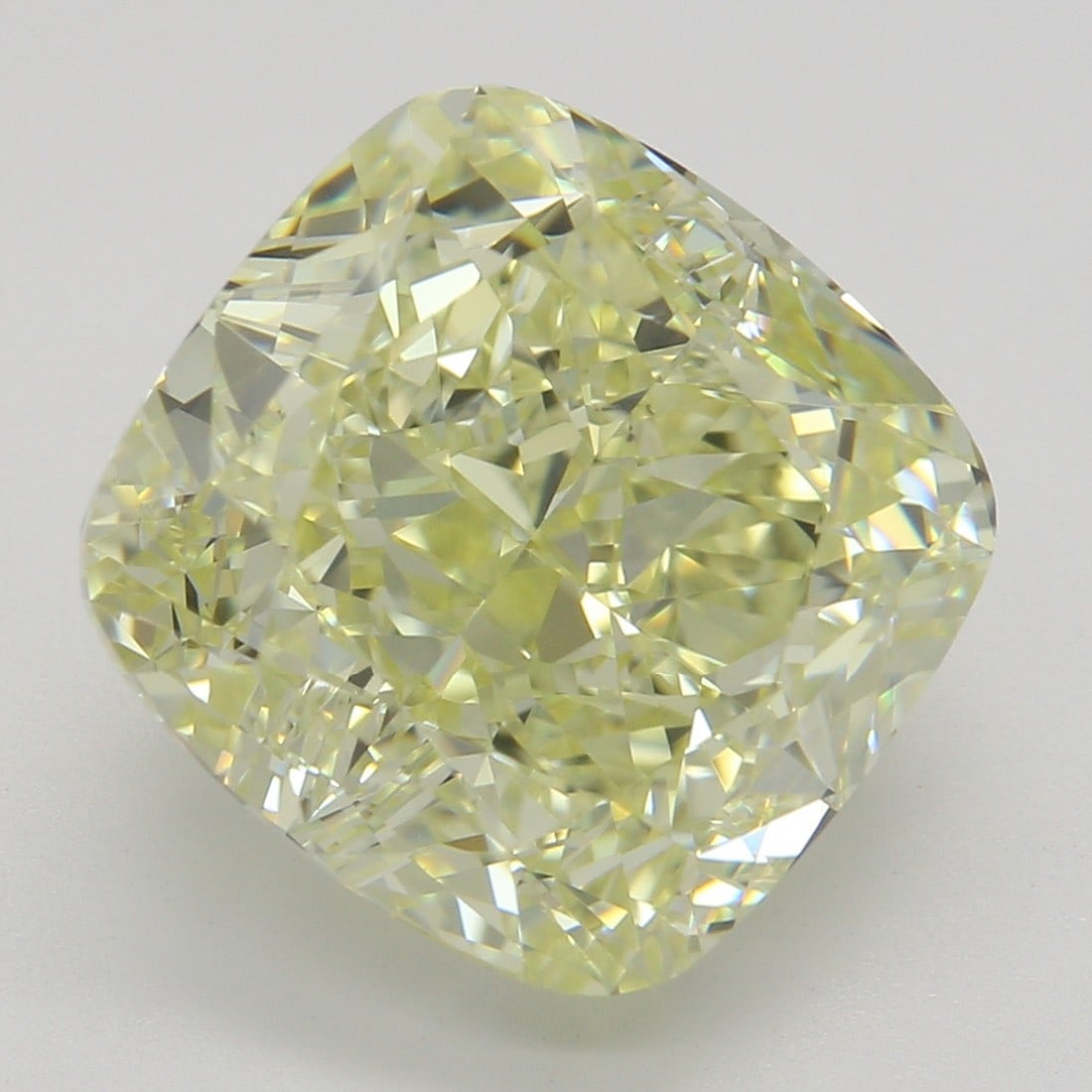 5.03 ct, Fancy Lt. Yellow/VS2, Cushion cut GIA Diamond: Click here to view HD 360 Spinning Image GIA G
