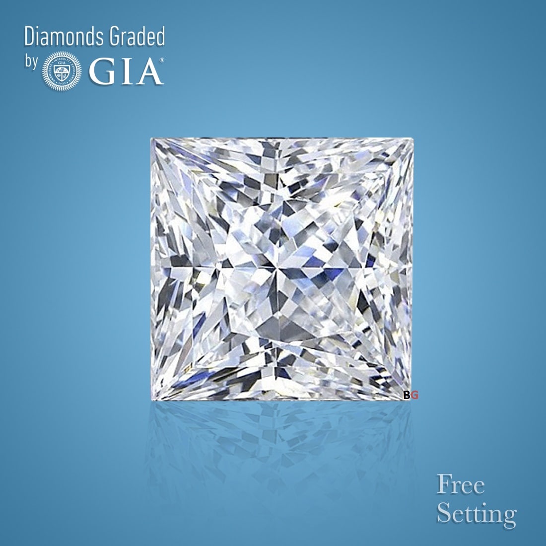 7.05 ct, Color D/VVS1, Princess cut GIA Natural Diamond: Click here to view HD 360 Spinning Image GIA G