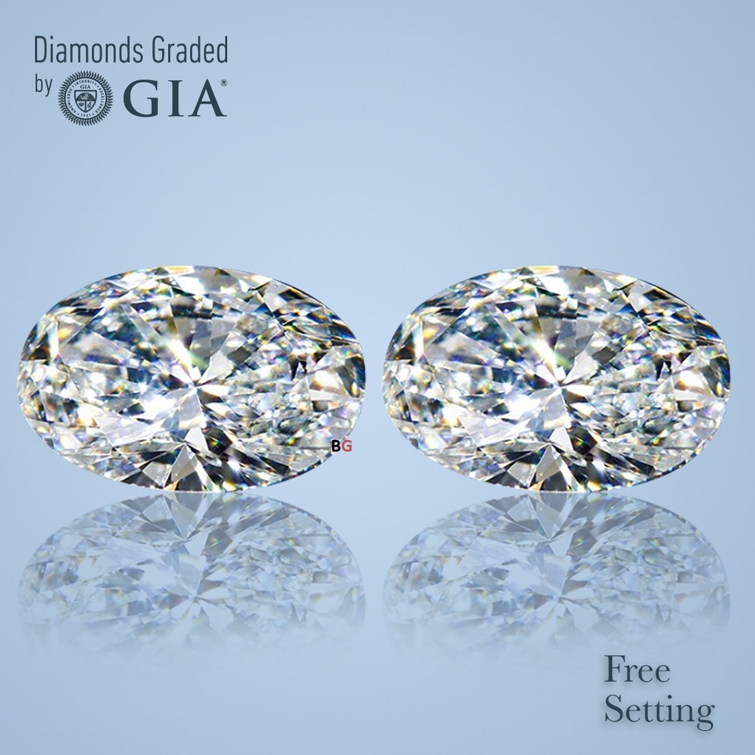 5.02 ct Oval cut GIA Graded Natural Diamond Pair: 1) Click here to view HD 360 Spinning Image