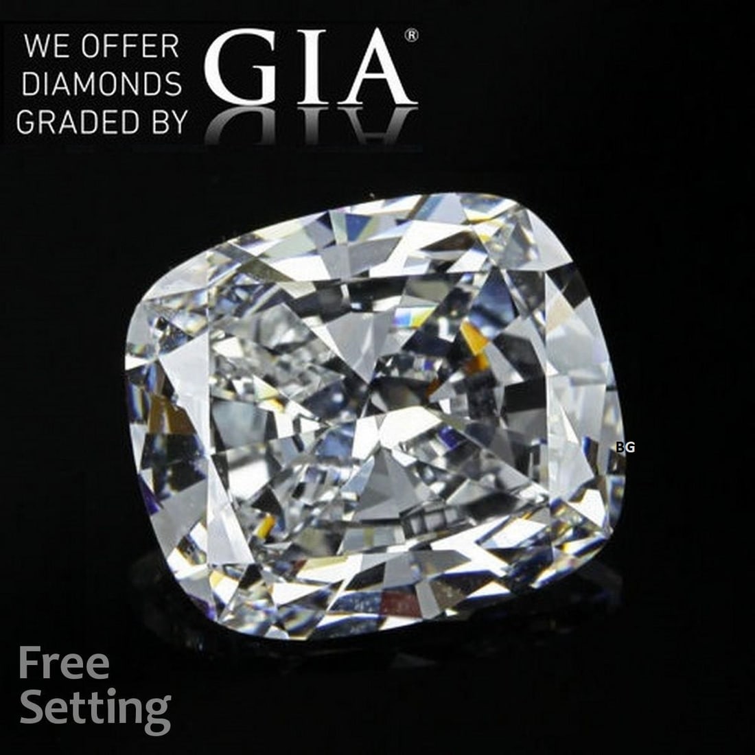 4.01 ct, Color F/VVS2, Cushion cut GIA Natural Diamond (1 of 7)