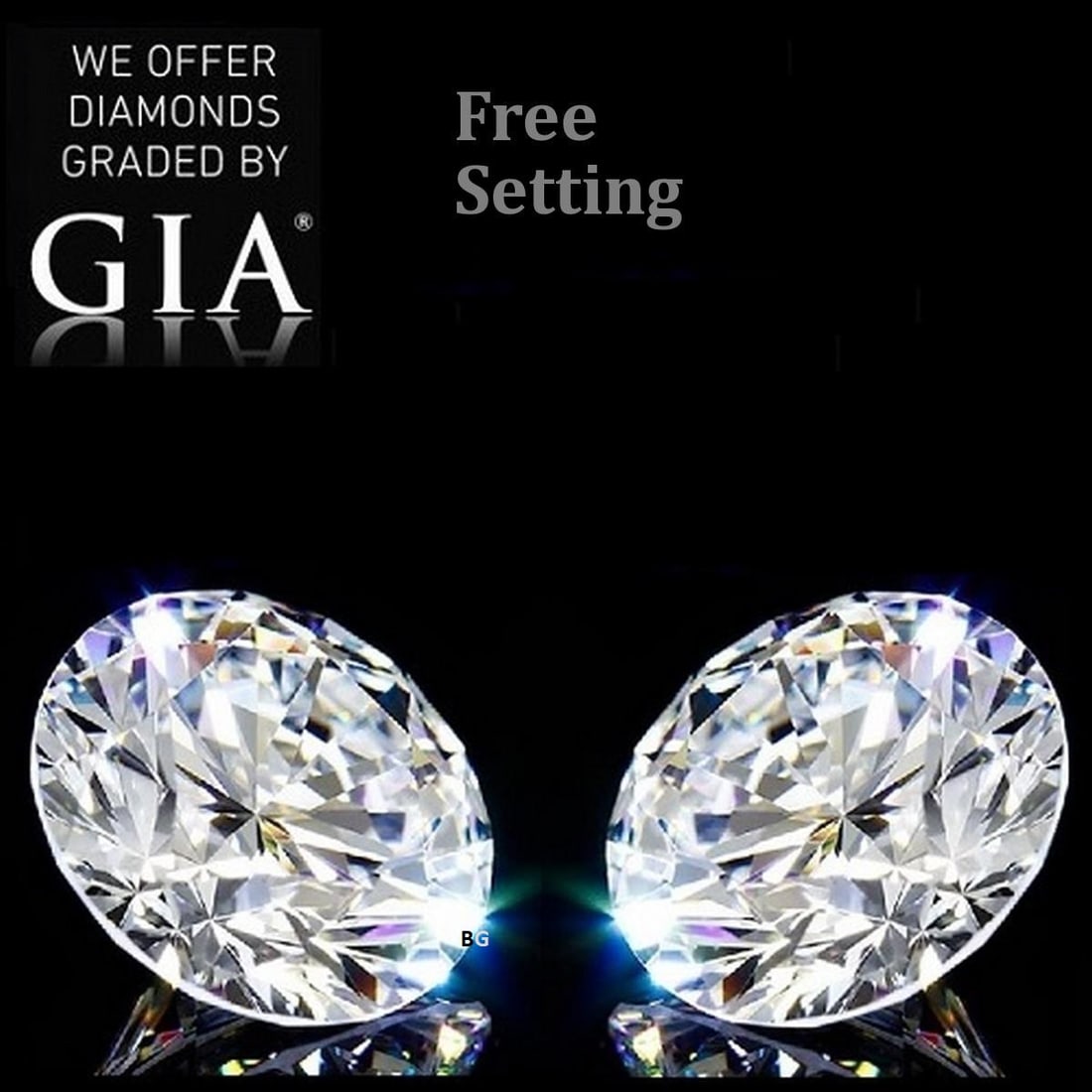 6.02 ct Round cut GIA Graded Natural Diamond Pair: 1) Click here to view HD 360 Spinning Image