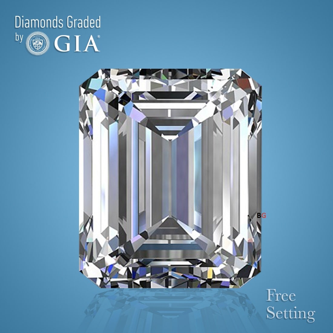 3.01 ct, Color F/VS1, Emerald cut GIA Natural Diamond: Click here to view HD 360 Spinning Image GIA G