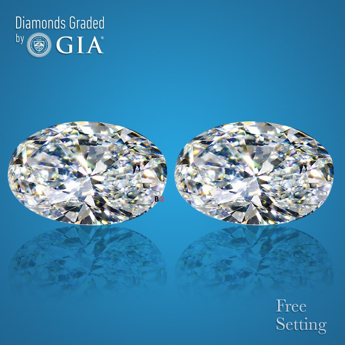 4.02 ct Oval cut GIA Graded Natural Diamond Pair: 1) Click here to view HD 360 Spinning Image