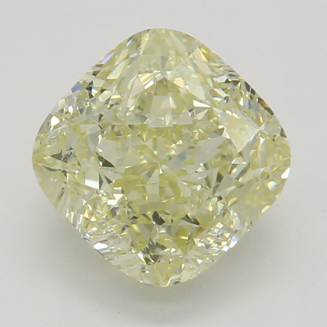 1.70 ct, Fancy Lt. Yellow/VVS2, Cushion cut GIA Diamond: Click here to view HD 360 Spinning Image GIA G