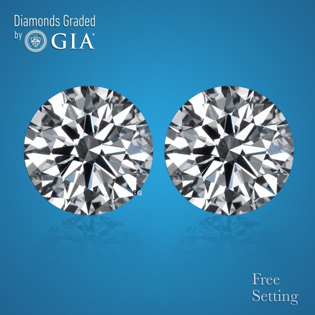 6.02 ct Round cut GIA Graded Natural Diamond Pair (1 of 9)