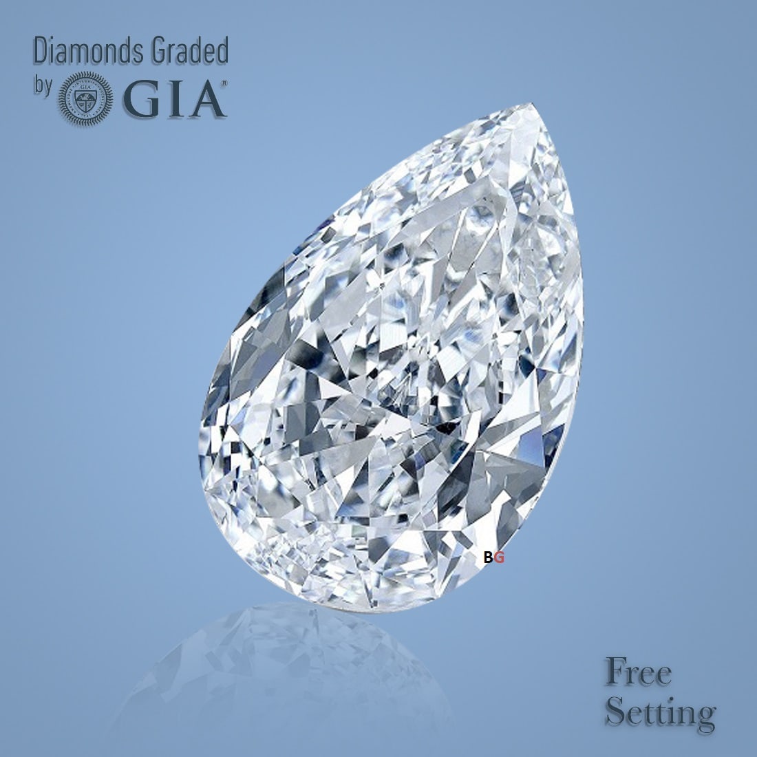 7.03 ct, Color J/SI2, Pear cut GIA Natural Diamond: Click here to view HD 360 Spinning Image GIA G