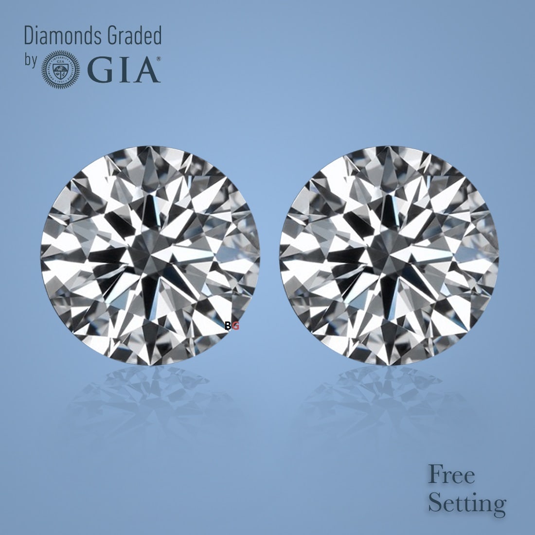 6.02 ct Round cut GIA Graded Natural Diamond Pair (1 of 9)