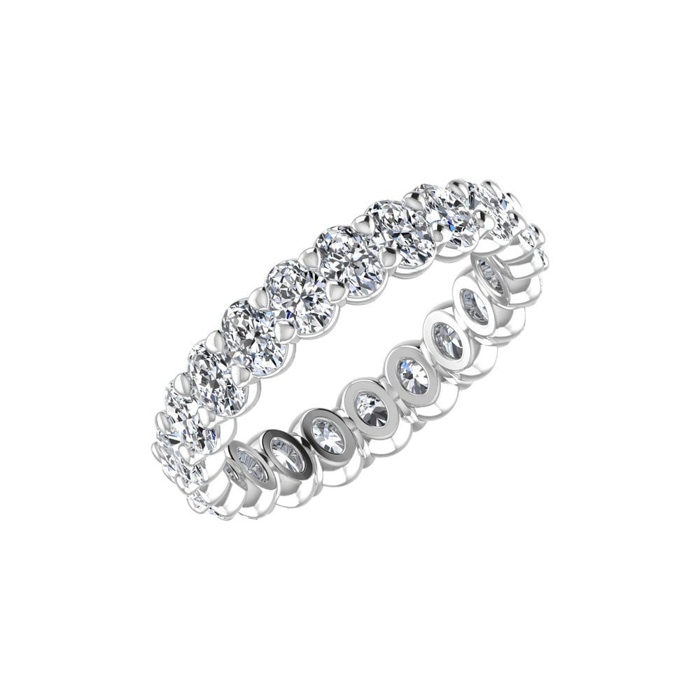 18kt White Gold Oval cut 2.94ct Diamond Eternity band (1 of 6)