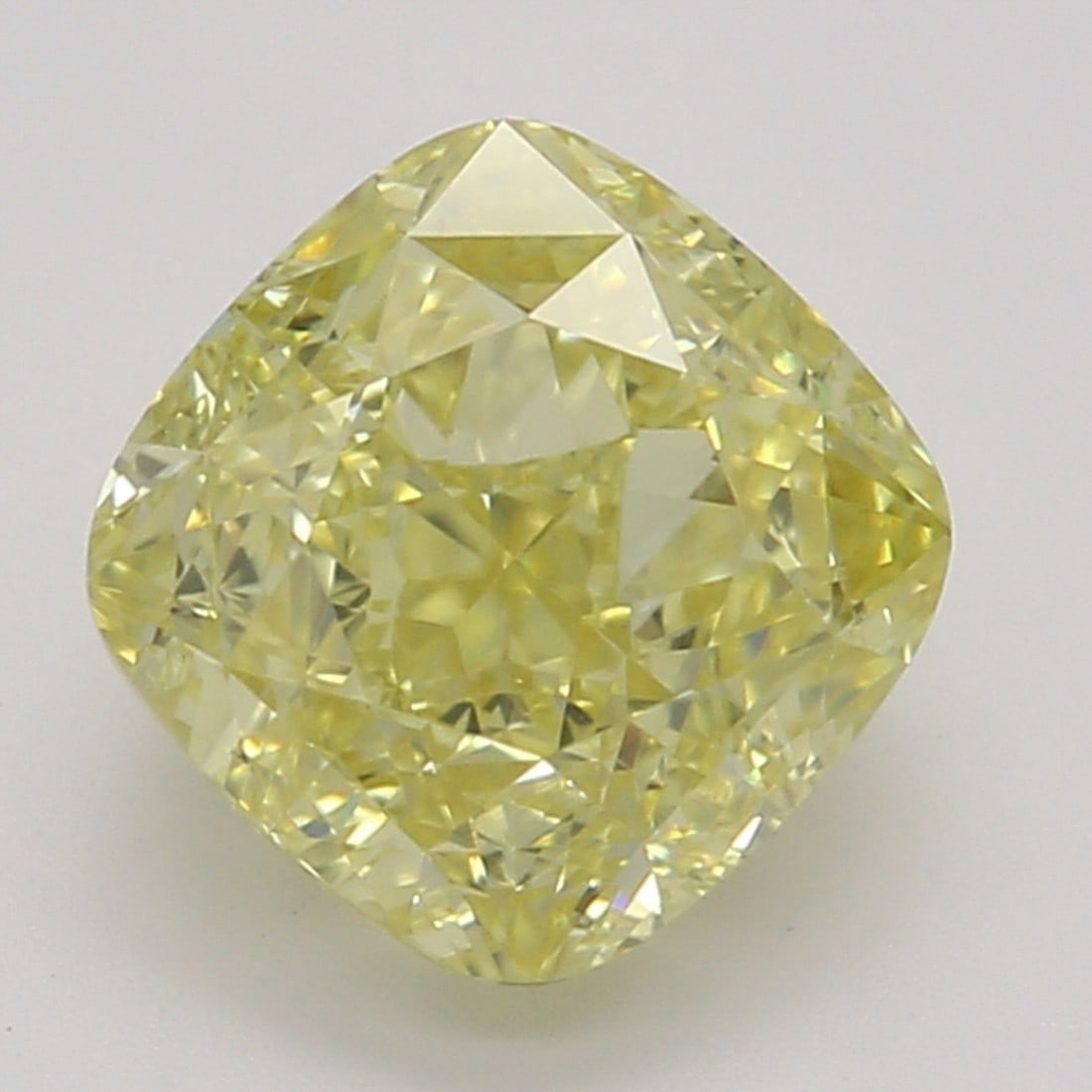 1.10 ct, Fancy Intense Yellow/VVS2, Cushion cut GIA Diamond: Click here to view HD 360 Spinning Image GIA G