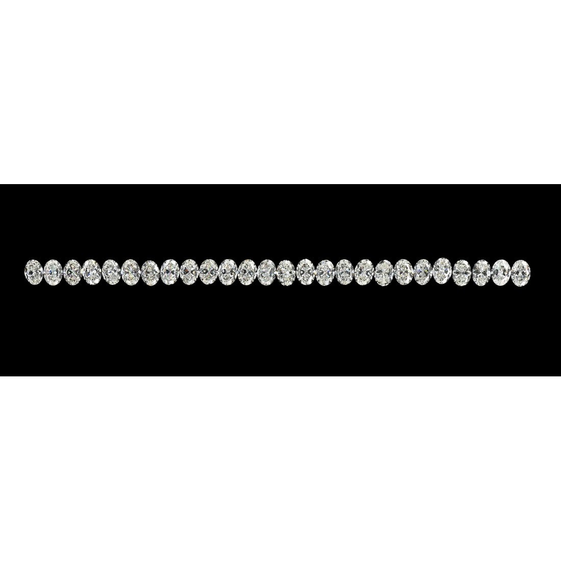 26.16 ct Oval Cut Diamond Tennis Bracelet Layout Set (1 of 5)
