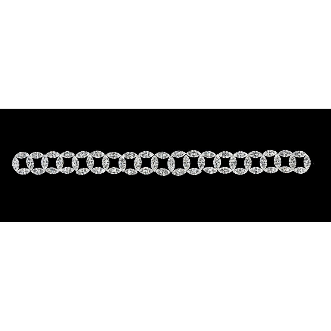 20.81 ct Marquise Cut Diamond Tennis Bracelet Layout Set (1 of 5)
