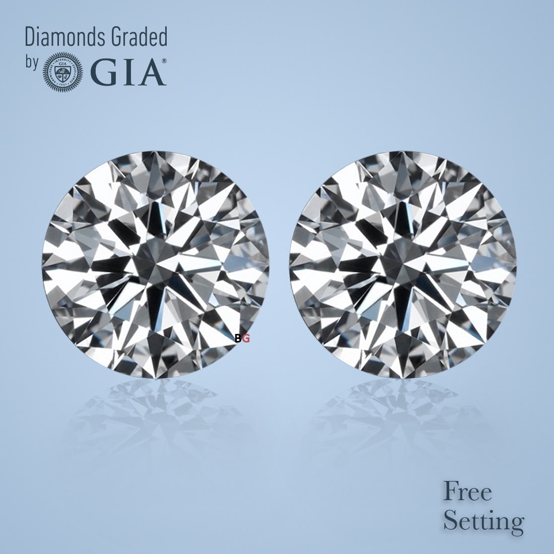 6.02 ct Round cut GIA Graded Natural Diamond Pair: 1) Click here to view HD 360 Spinning Image