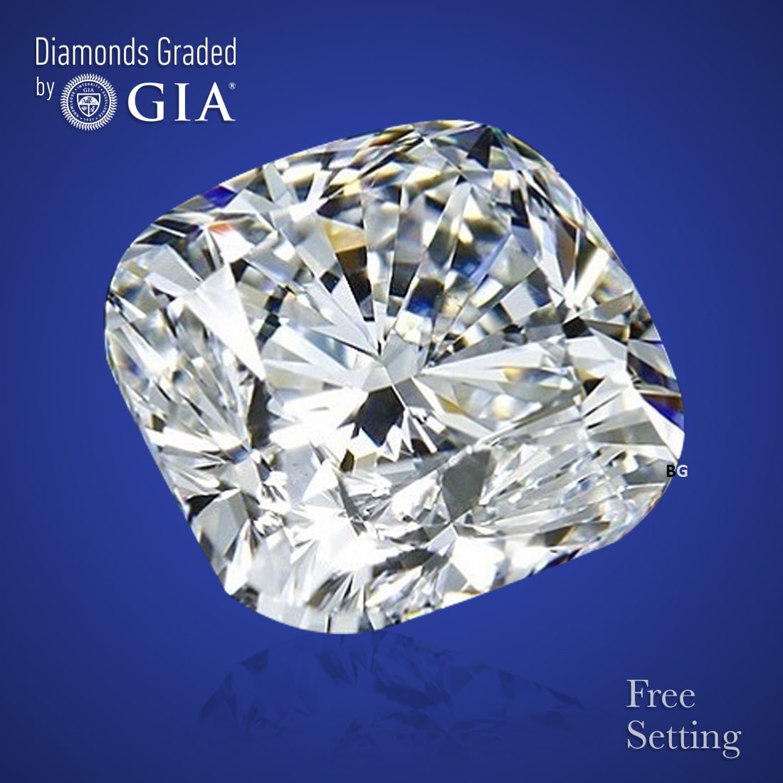 3.00 ct, Color D/VVS1, Cushion cut GIA Natural Diamond: Click here to view HD 360 Spinning Image GIA G