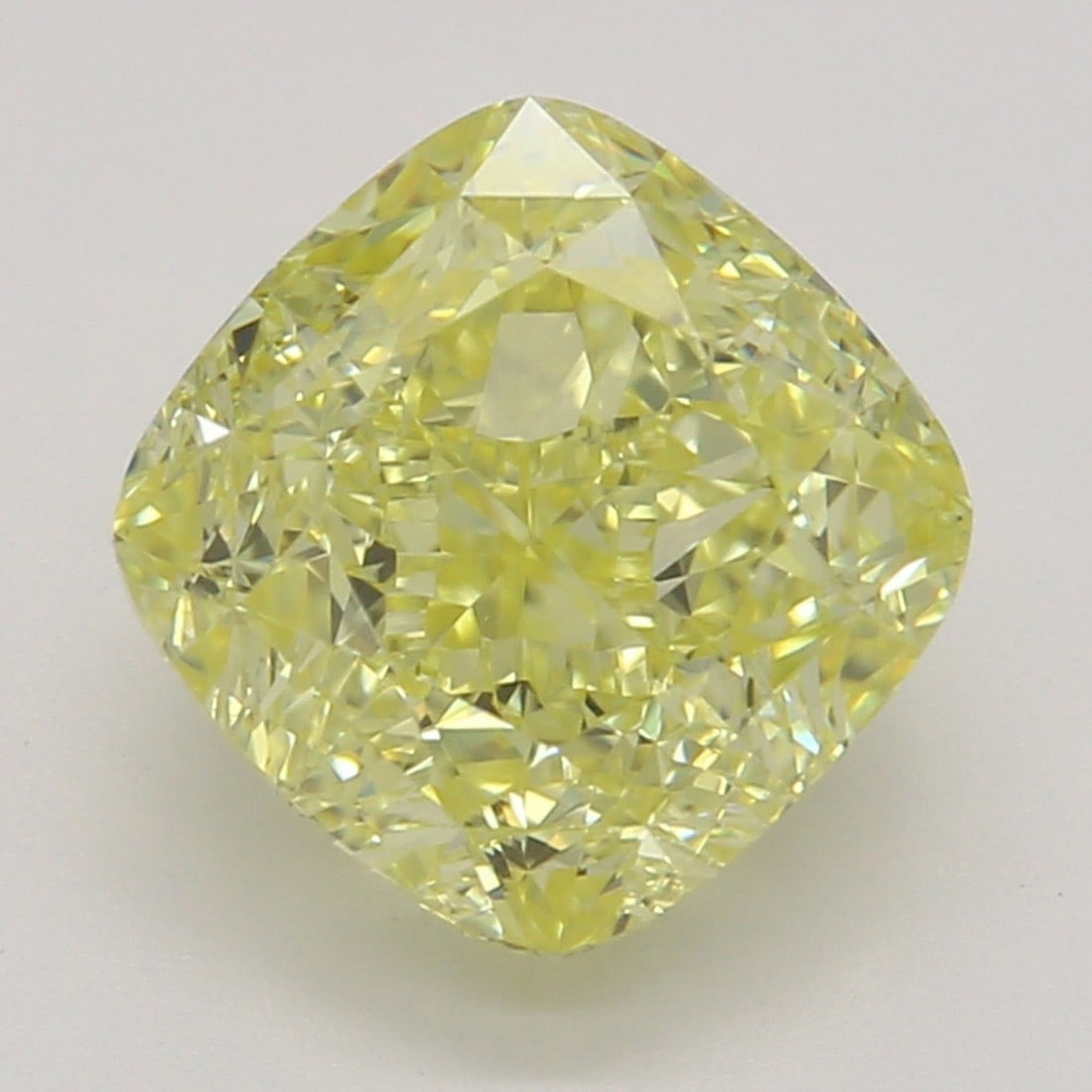 1.67 ct, Fancy Intense Yellow/VVS2, Cushion cut GIA Diamond: Click here to view HD 360 Spinning Image GIA G