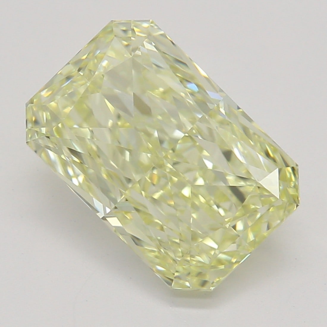 1.71 ct, Fancy Lt. Yellow/VVS1, Radiant cut GIA Diamond: Click here to view HD 360 Spinning Image GIA G