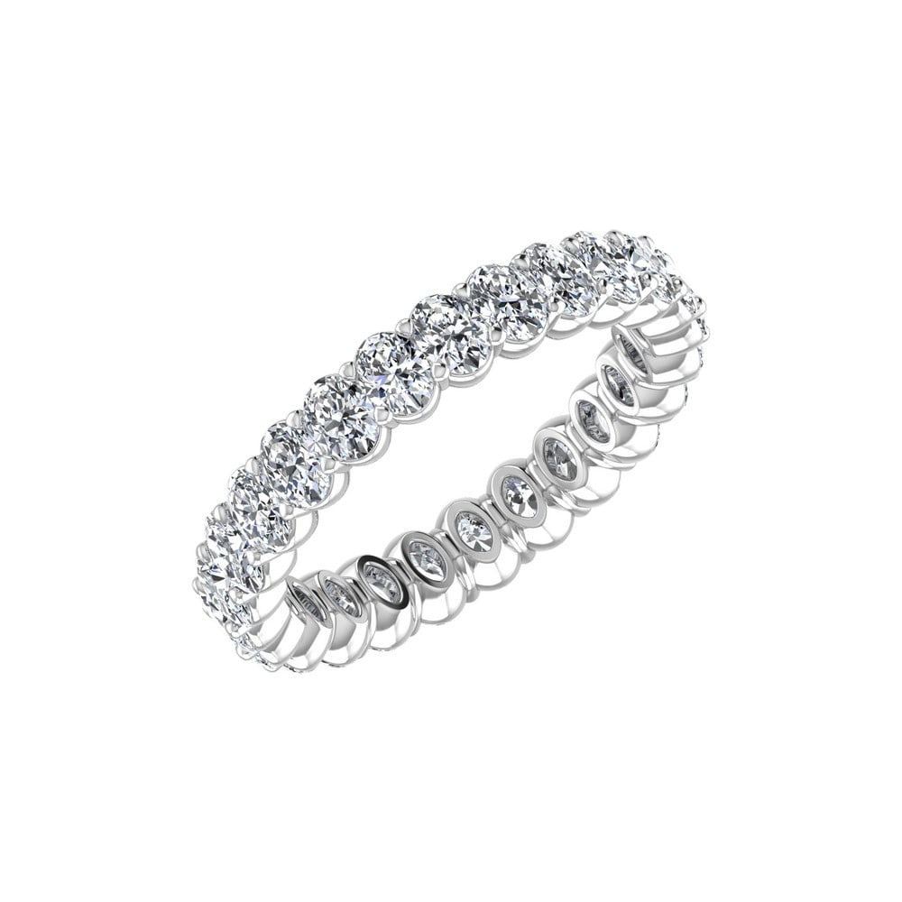 18kt White Gold Oval cut 2.25ct Diamond Eternity band (1 of 6)