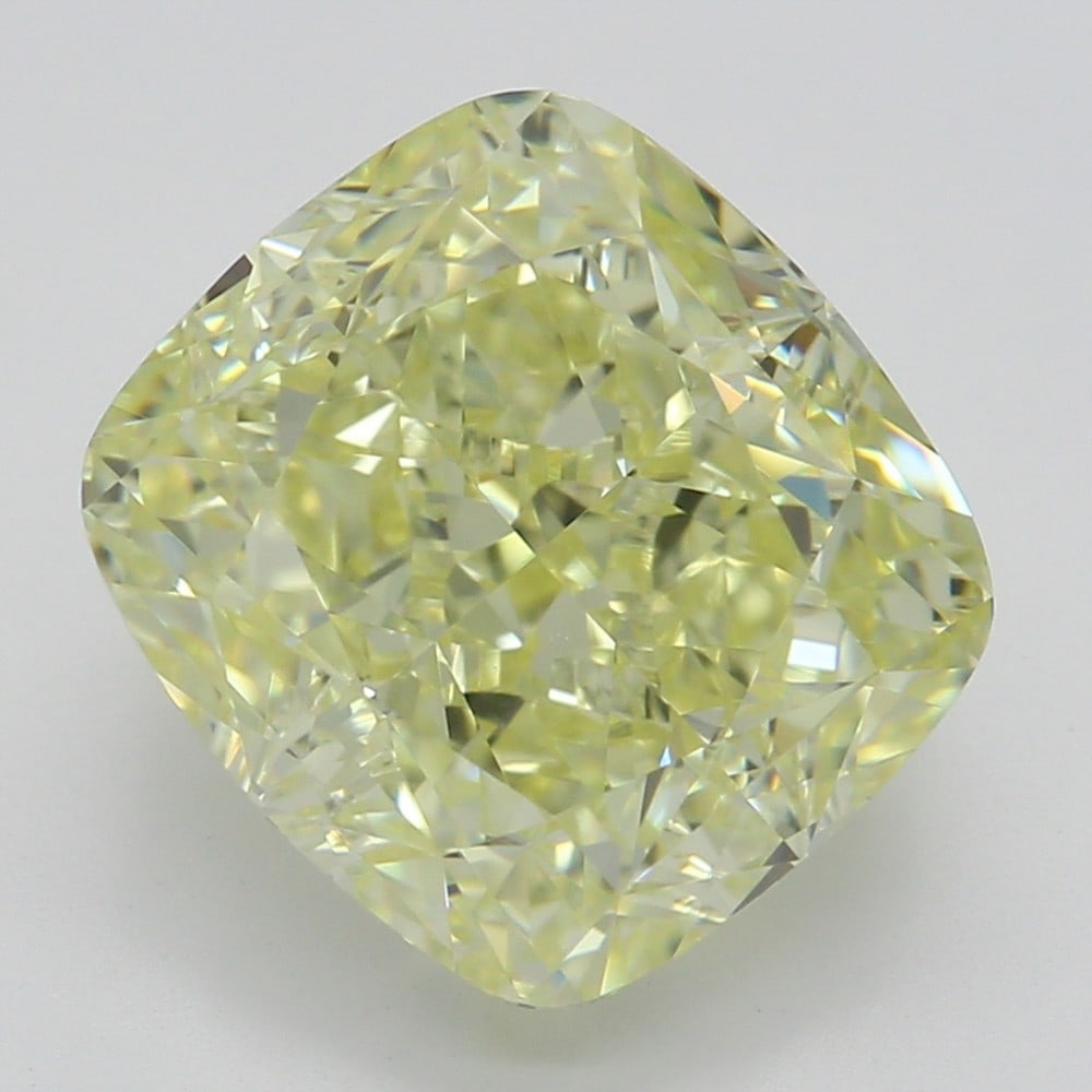 3.15 ct, Fancy Lt. Yellow/VVS2, Cushion cut GIA Diamond (1 of 6)
