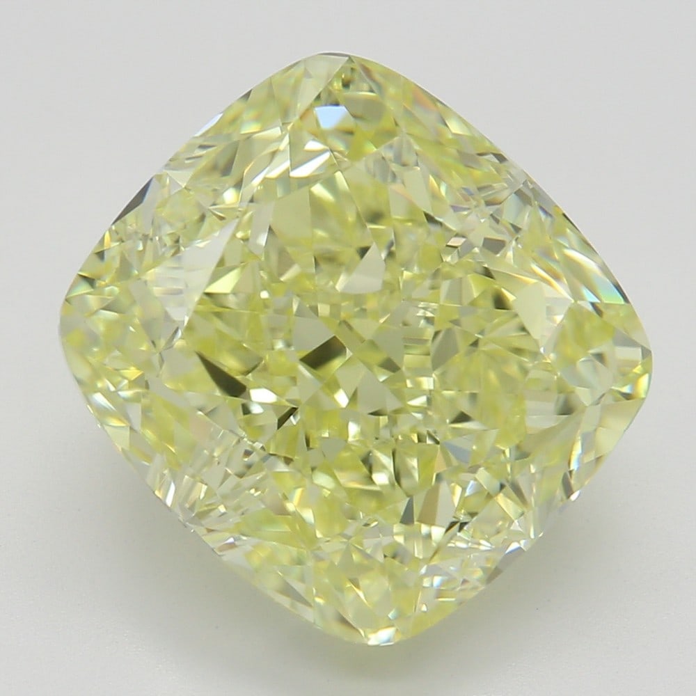 5.06 ct, Fancy Yellow/VVS2, Cushion cut GIA Diamond (1 of 6)