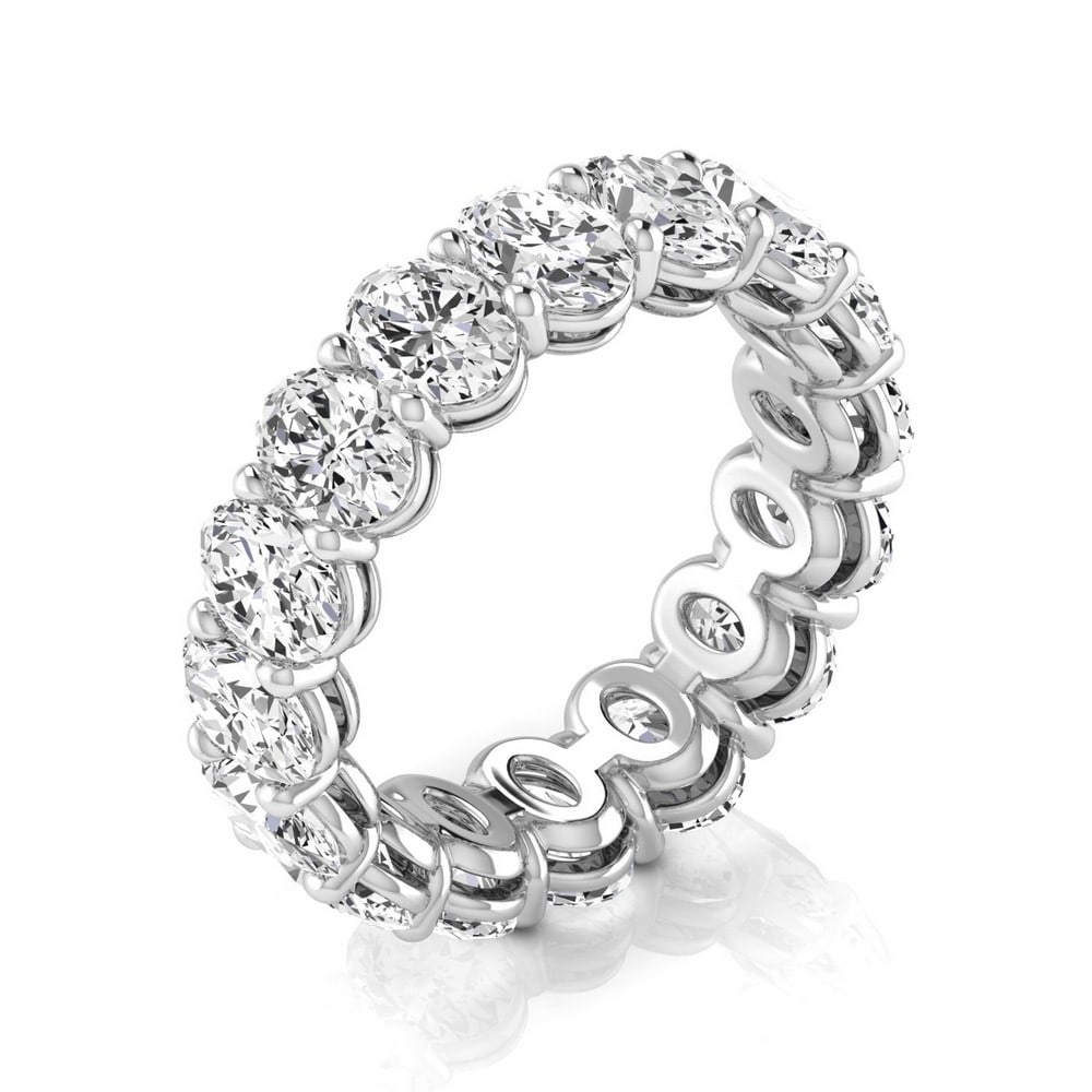 18kt White Gold Oval cut 4.88ct Diamond Eternity band (1 of 5)