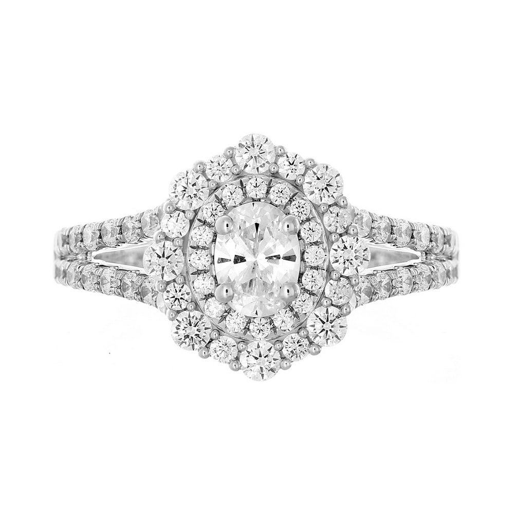 18kt White Gold 1.46ct Diamond Oval cut Engagement Ring (1 of 4)