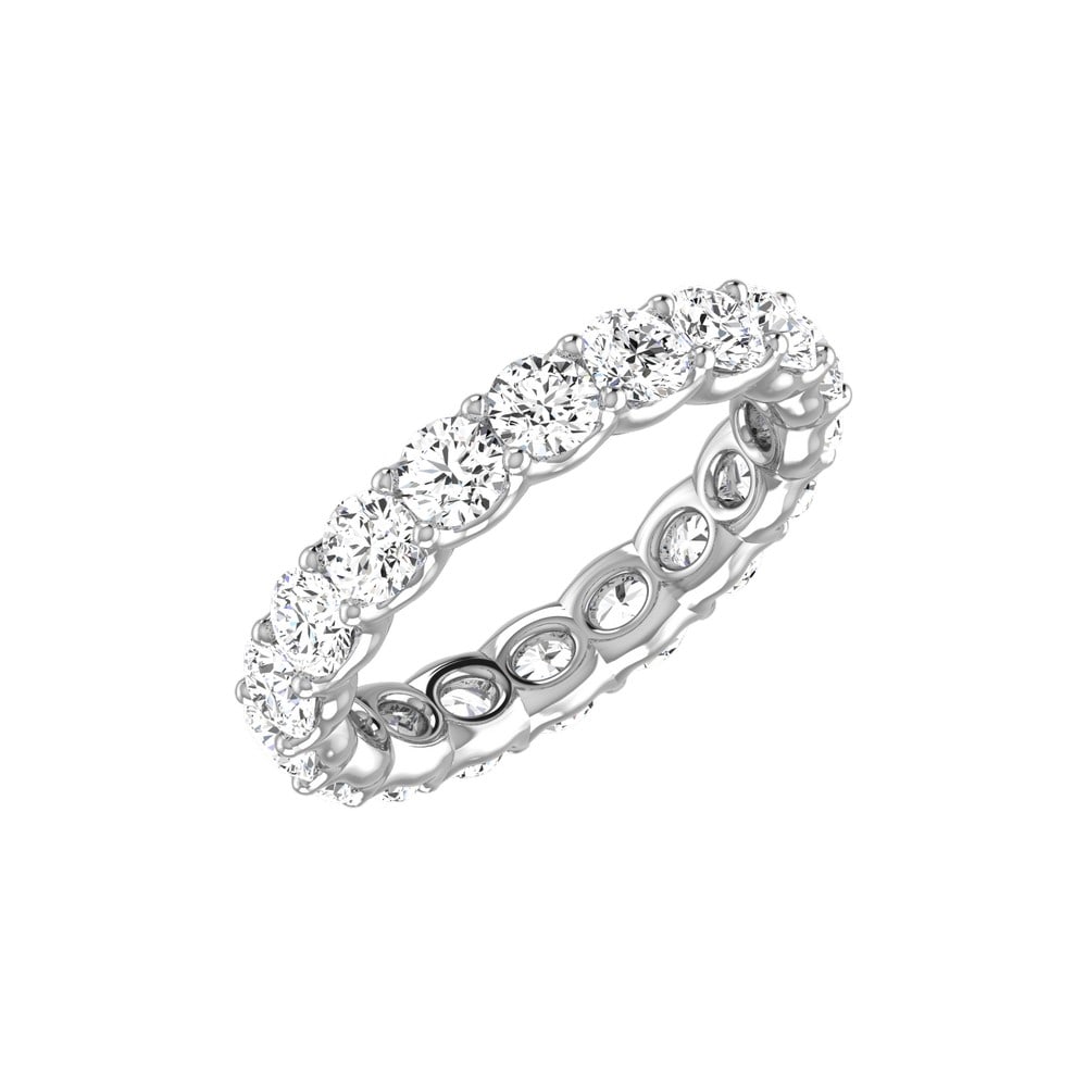 18kt White Gold Round cut 3.42ct Diamond Eternity band (1 of 6)