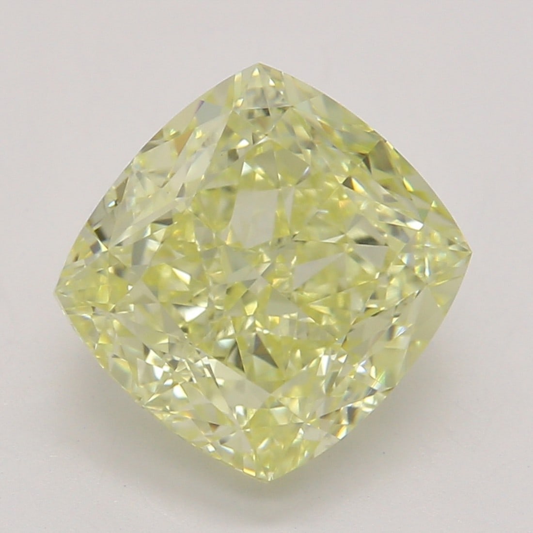 2.01 ct, Fancy Lt. Yellow/VVS2, Cushion cut GIA Diamond: Click here to view HD 360 Spinning Image GIA G