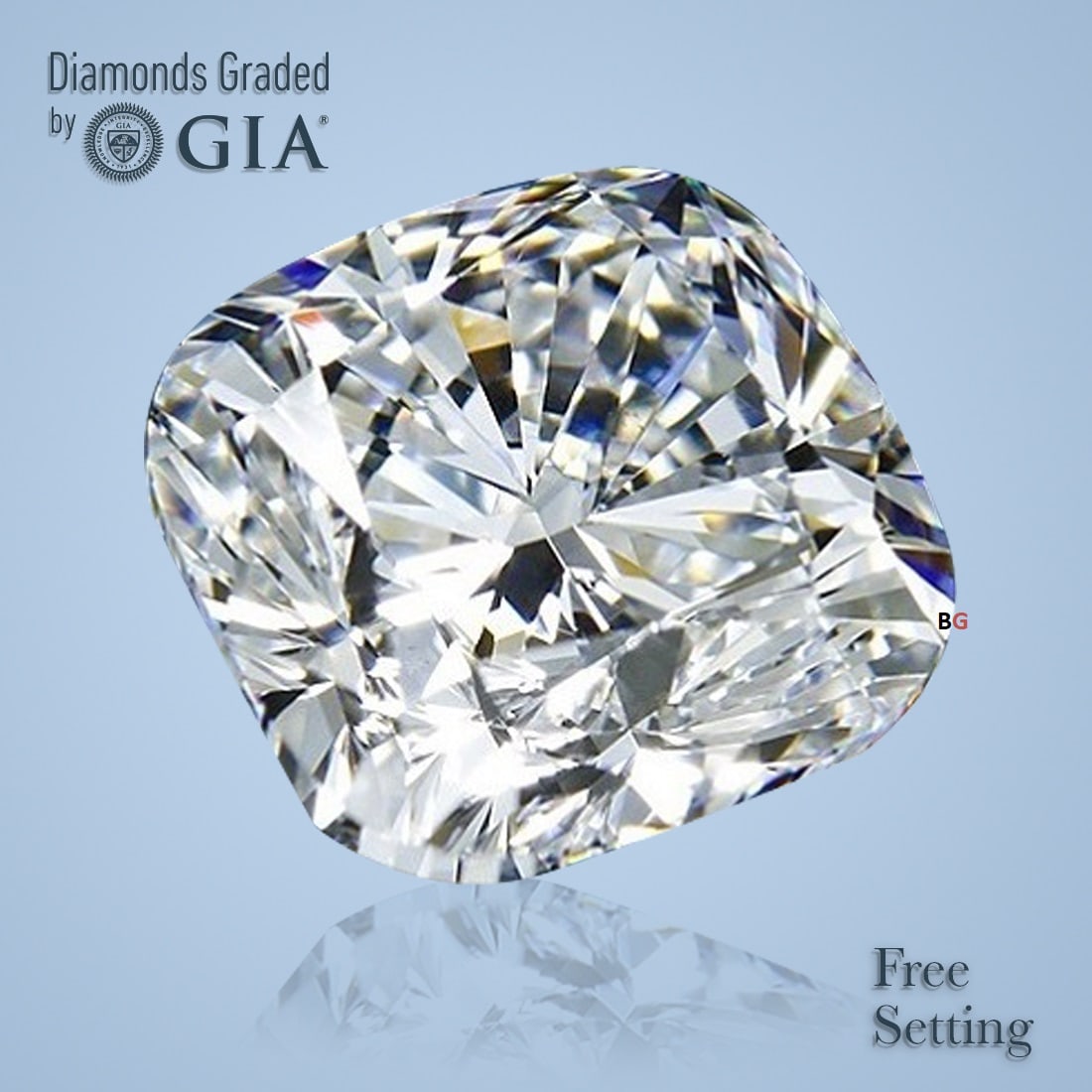 2.03 ct, Color G/VS2, Cushion cut GIA Natural Diamond: Click here to view HD 360 Spinning Image GIA G