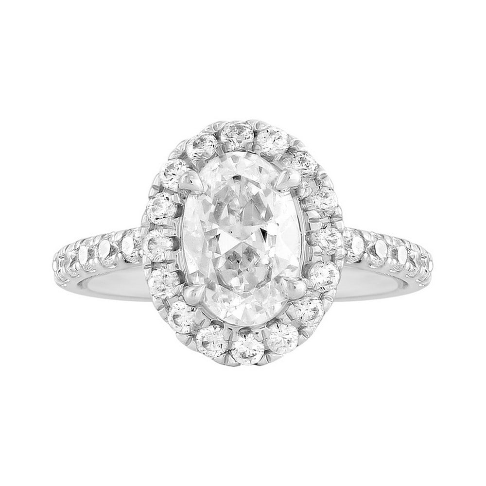 18kt White Gold 2.69ct Diamond Oval cut Engagement Ring (1 of 4)