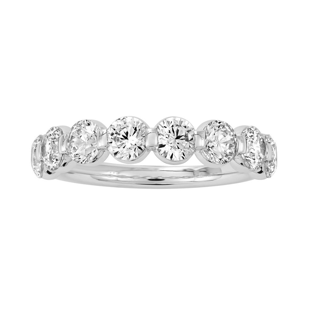 18kt White Gold 1.88ct Diamond Round cut 8 Diamond Wedding Band (1 of 4)