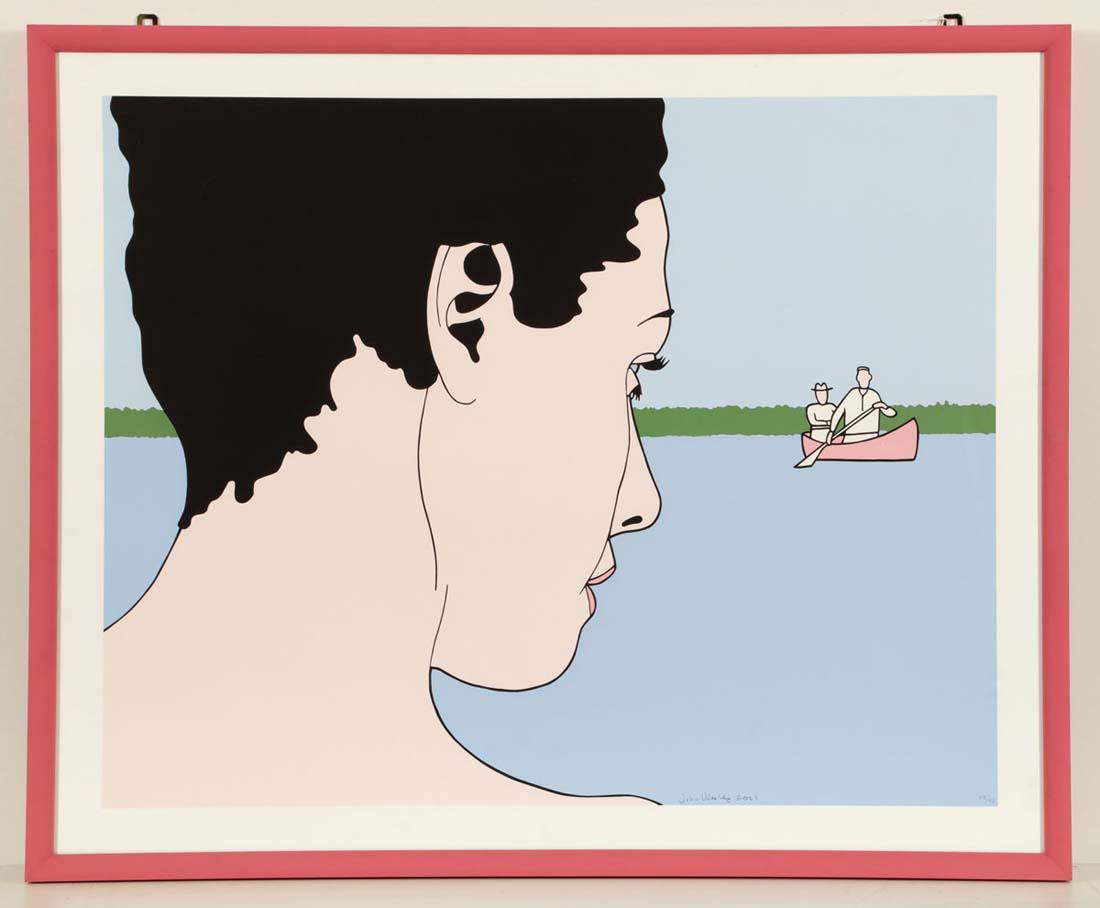 John Wesley. 1928 Los Angeles - 'Boyfriends' ...: John Wesley. 1928 Los Angeles - 'Boyfriends' - Farbserigrafie/Papier. 45/70. 70,3 x 88,5 cm, 80 x 99 cm. Sign. und dat. M. u.: John Wesley 2001. Unter Glas gerahmt. Ungeöffnet.