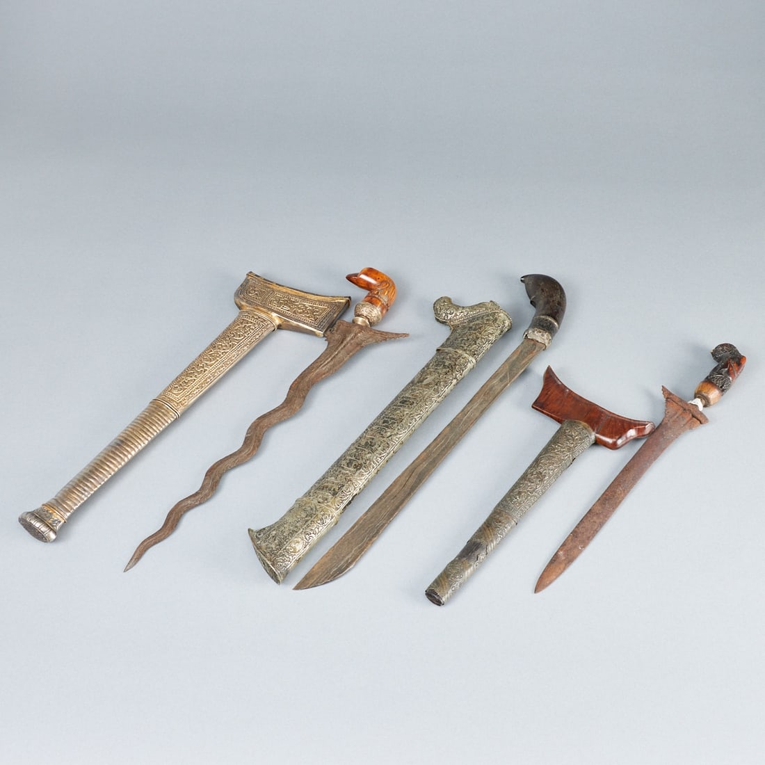 3 silbermontierte Javanische Kris (1 of 2)