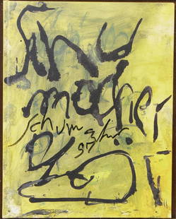 Emil Schumacher. Austellungskatalog: Emil SchumacherKunst im Kontext. Projekt: Künstlermuseum 3. Außtellungskatalog. Hannover, Sprengel Museum 1997. Pappbd. 37 S., mit zahlr. Abb. Sign. u. dat. auf d. Cover: Schumacher 97. Unte