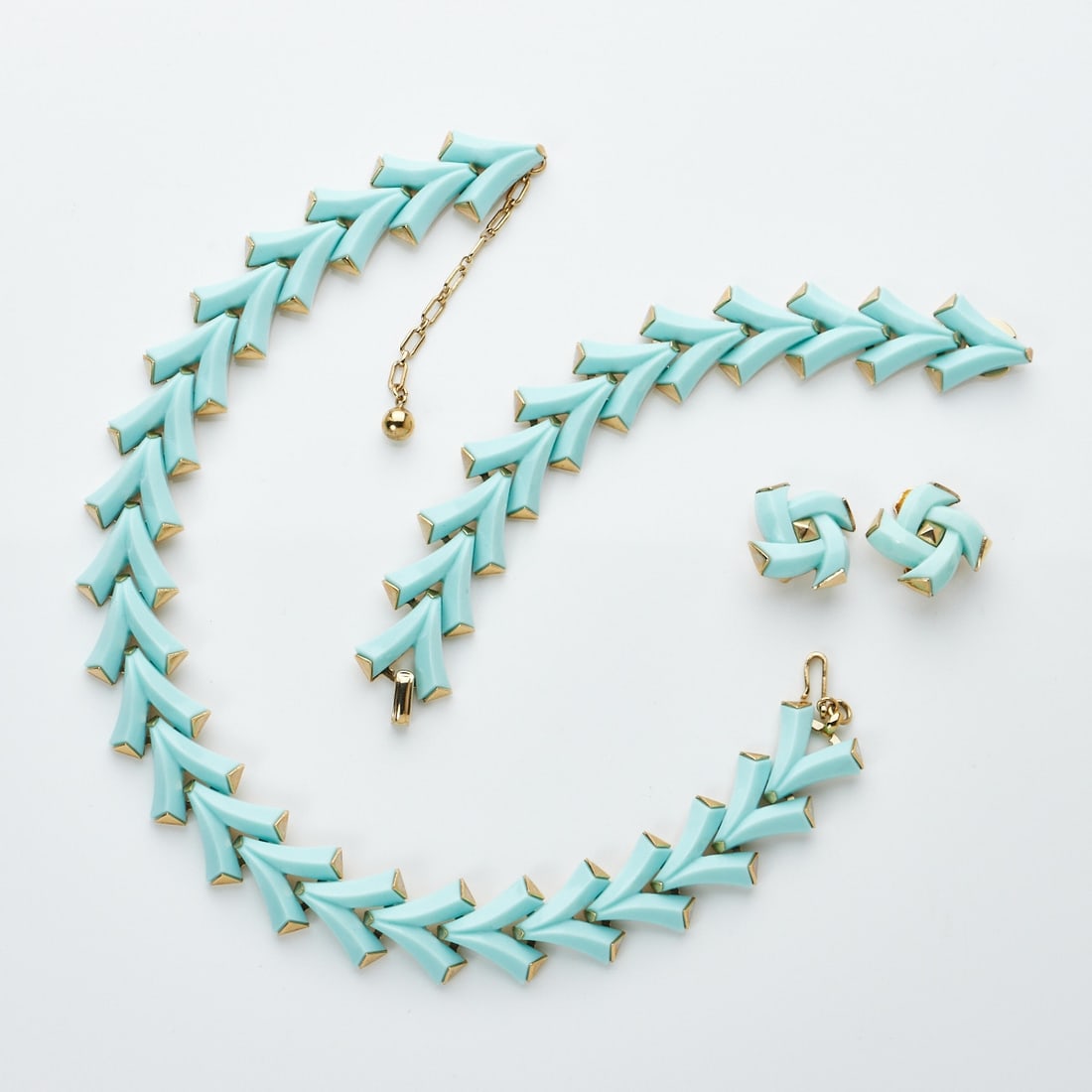 TRIFARI - Vintage Parure mit Mintgrün (1 of 1)