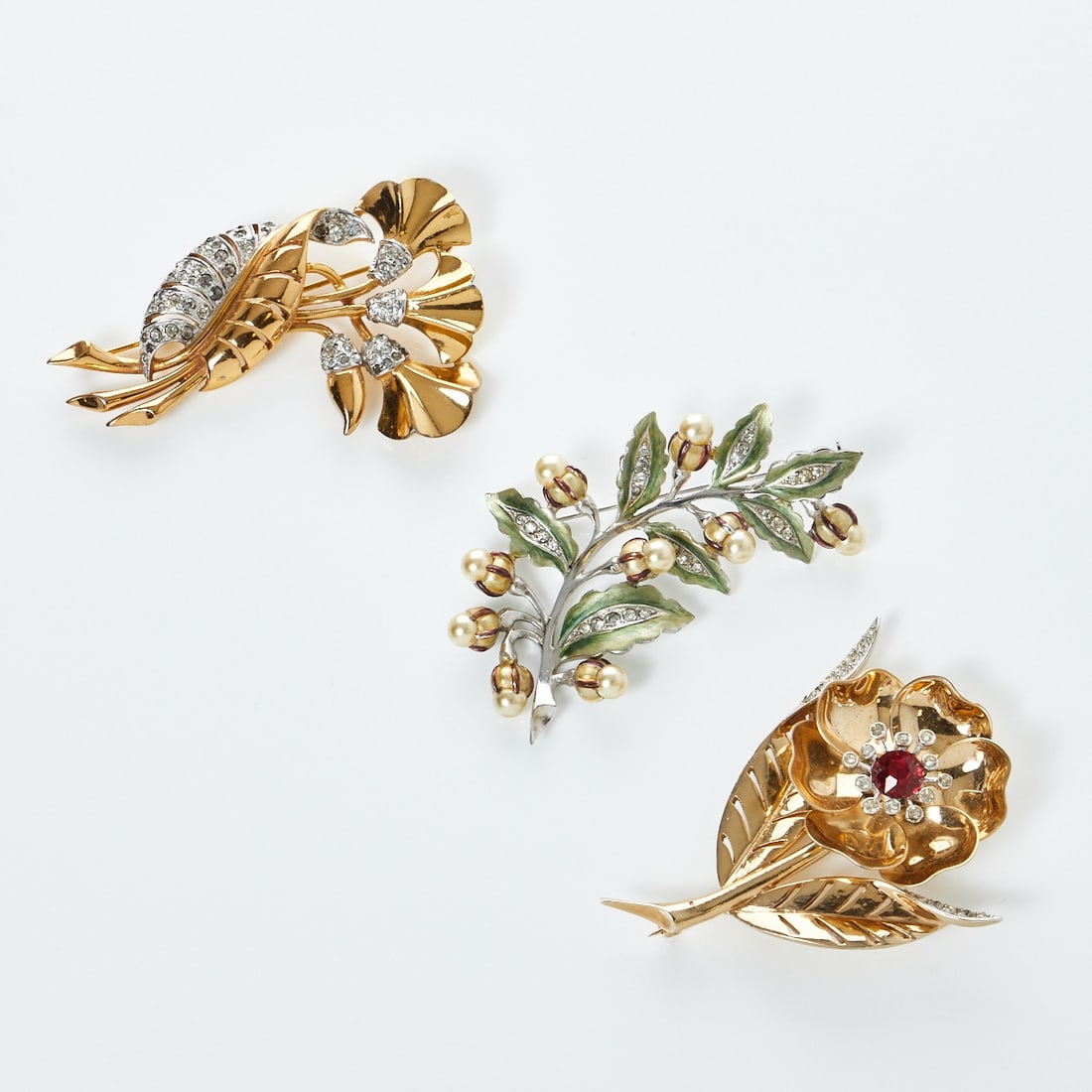 MARCEL BOUCHER Vintage - Broschen mit Straß (3 Teile) (1 of 1)