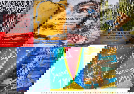 Diverse Kuenstler des 20./21. Jahnhunderts: Tony CraggPlakat: "Tony Cragg - Matrix" (Kestner-Gesellschaft) - Farboffset (Plakat)/Papier. 84 x 59,5 cm. Sign. r. u.: Tony Cragg. Das Blatt liegt lose. Partiell leicht angeschmutzt. Markus Luepertz