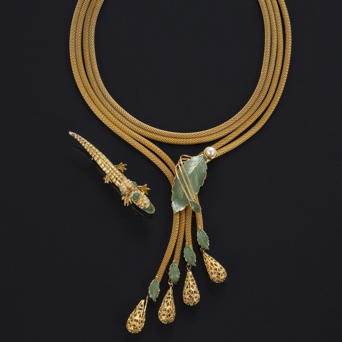 Seltenes Hobe Vintage-Schmuckset: Collier und Brosche (1 of 1)